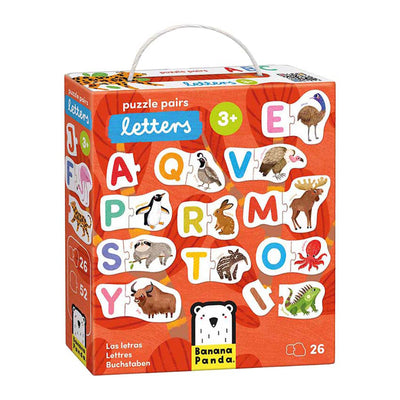 Panda plátano - rompecabezas de letras - 26 piezas.