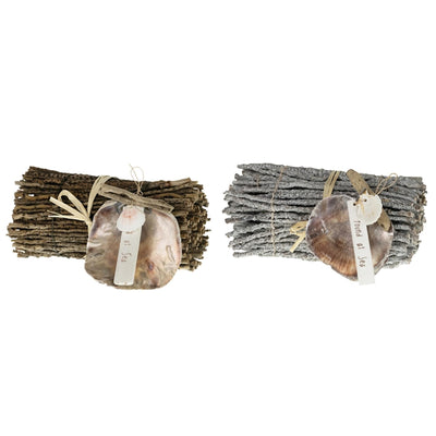 Natural collections coconut finger bundle with shells 20cm