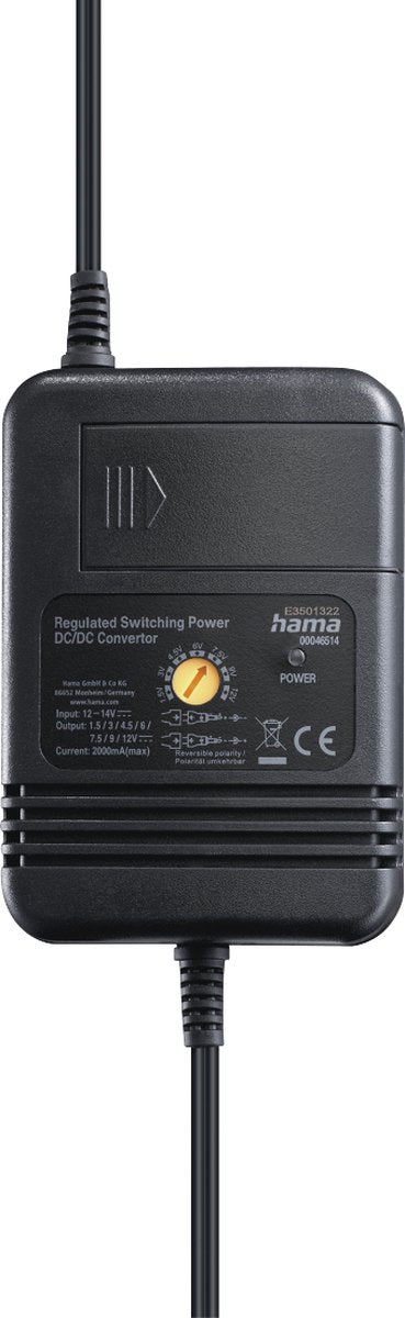 Adaptador de corriente hama para coche regulable 2000ma 24w max. 12v st. 8 adaptadores