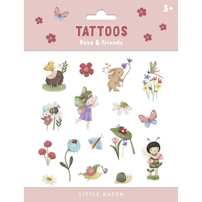 Piccoli tatuaggi olandesi Rosa Friends