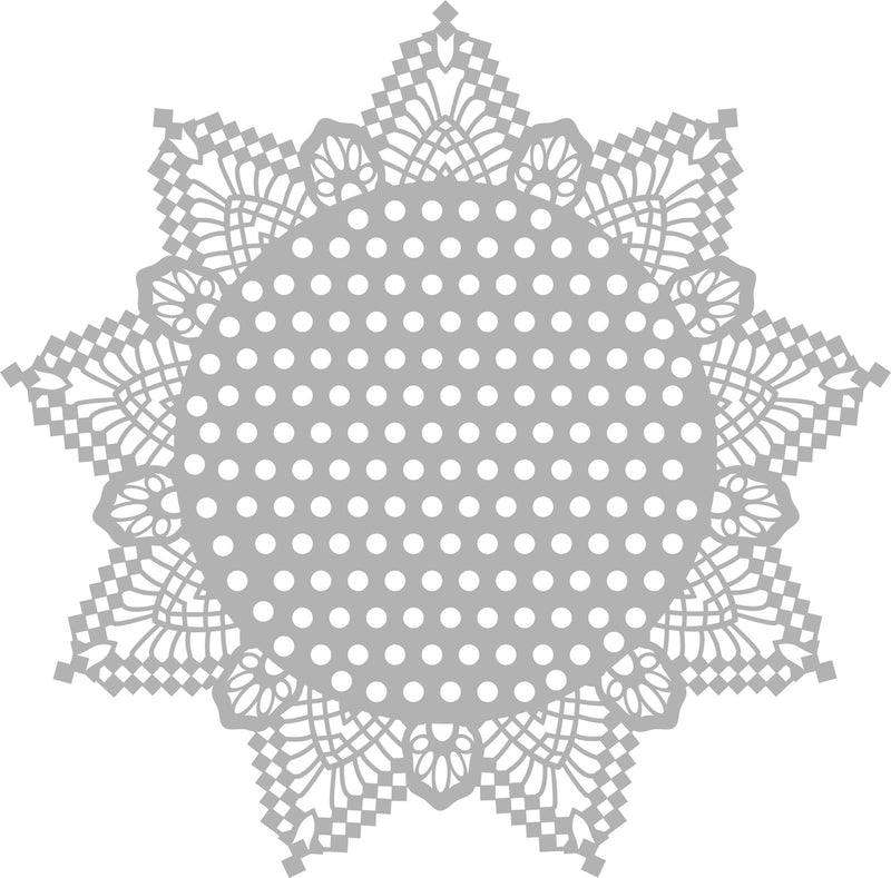 Vaessen creative • stencil maschera 30x30 cm pois con bordi