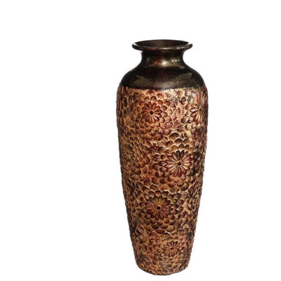 Ideas 4 estaciones deslumbran jarrón flor marrón ø15xh41cm