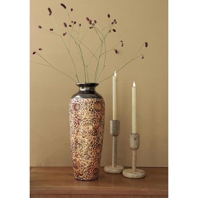 Ideas 4 estaciones deslumbran jarrón flor marrón ø15xh41cm