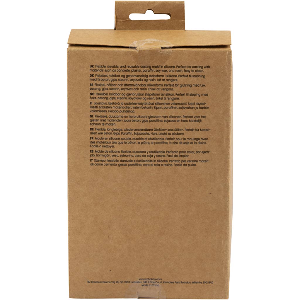 Forme in silicone Creative Company, quadrato, cerchio, esagono e ovale, h: 1-1,5 cm, d 9-11,2 cm, 4 pezzi 1 scatola