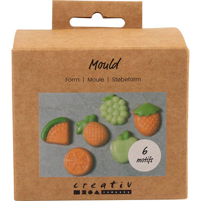 Moldes Creativ Company, fruta, h: 1,8 cm, l: 4,5-6 cm, 6 piezas 1 caja