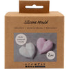 Forme in silicone Creativ Company, cuore sfaccettato, h: 2 cm, l: 6 cm, l: 5,8 cm, 2 pezzi 1 scatola