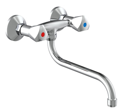 Schütte schütte a due -button mixer murale cesti chrome -colorato