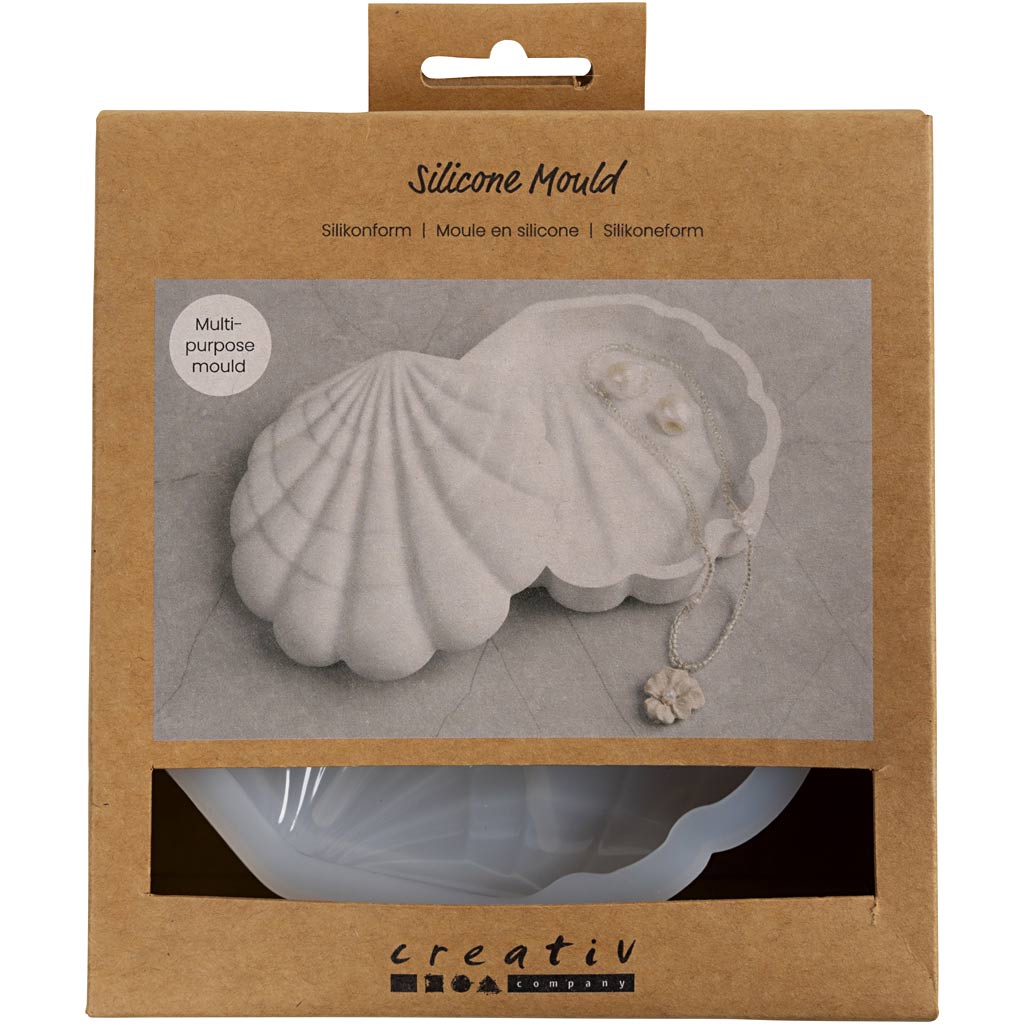 Stampi in silicone Creativ Company, cozze, h: 3 cm, l: 13,2 cm, l: 13,3 cm, 1 pezzo