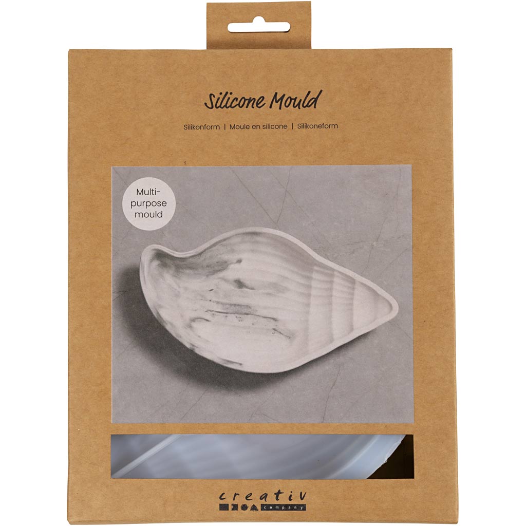 Stampi in silicone dell'azienda Creativ, conchiglia, h: 2 cm, l: 20 cm, l: 11 cm, 1 pezzo