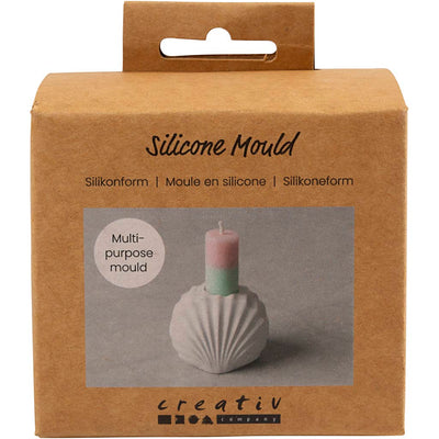 Creativ company moldes de silicona, candelabro de concha, altura: 5,5 cm, longitud: 6,8 cm, anchura: 5,5 cm, 1 unidad