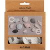 Forme in silicone dell'azienda Creativ, stella marina, conchiglia grande, conchiglia, h: 0,3-1 cm, l: 1,3-3,3 cm, 2 pezzi 1 scatola
