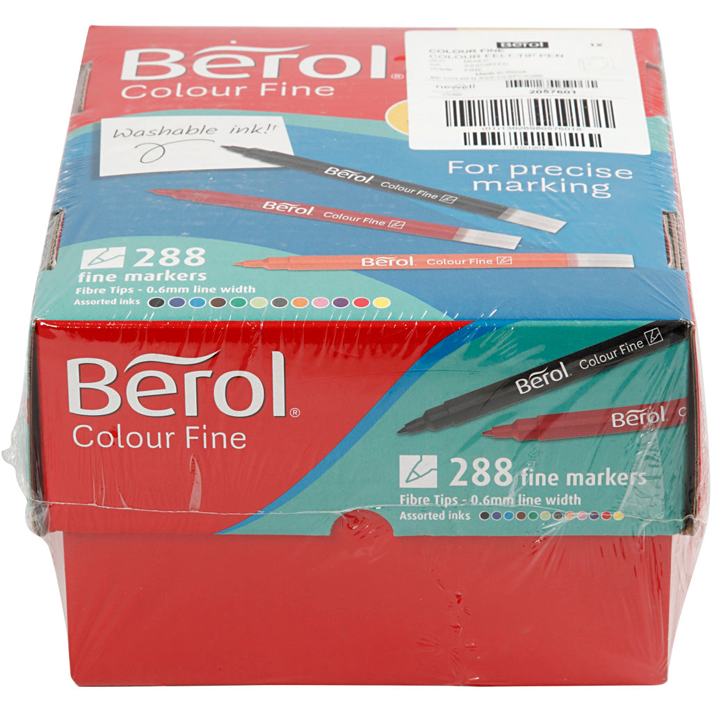 BEROL Colorfine, spessore della linea 0,3-0,7 mm, vari colori, 288 pezzo 1 scatola