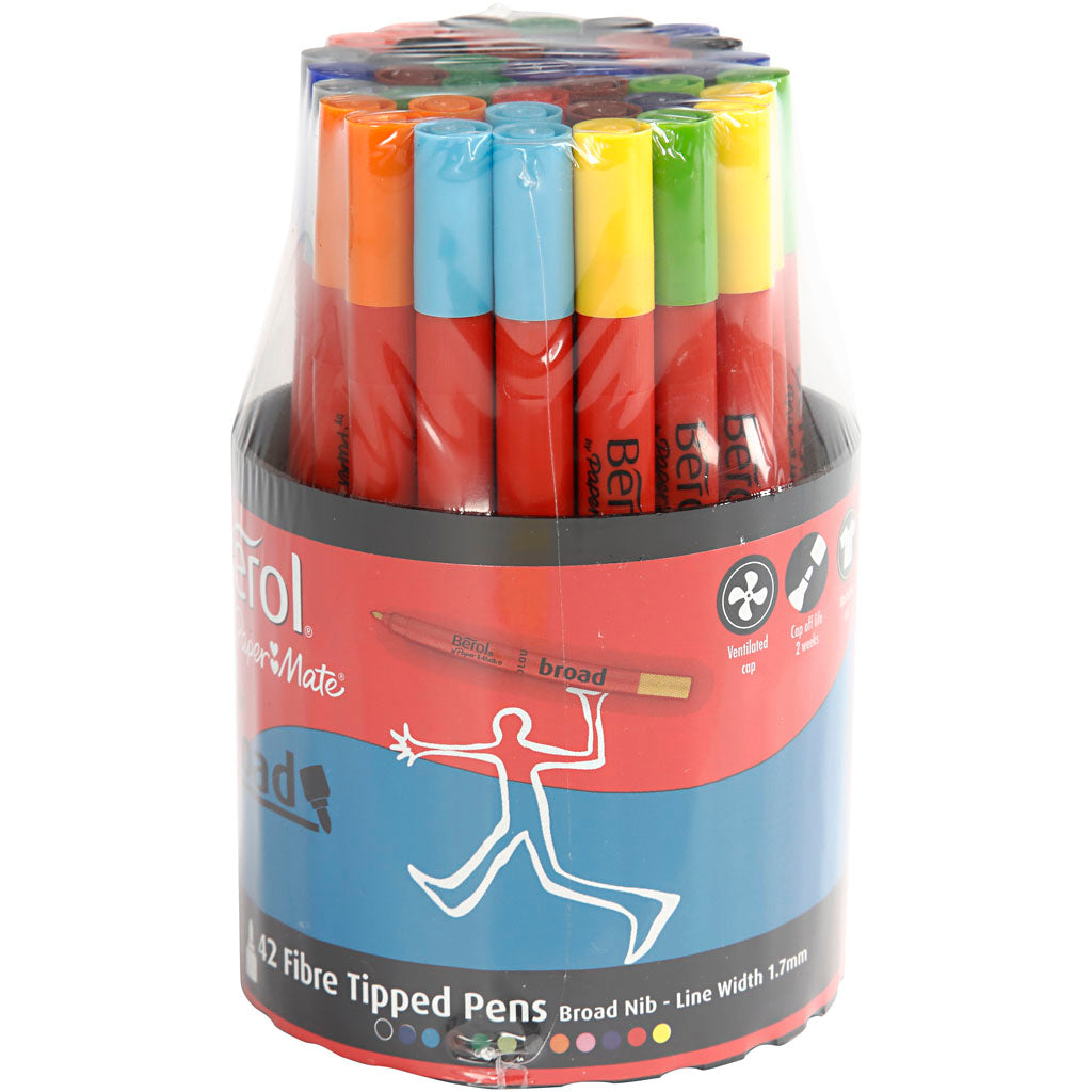 BEROL Stift, D 10 mm, spessore della linea 1-1,7 mm, vari colori, 42 pezzo 1 scatola