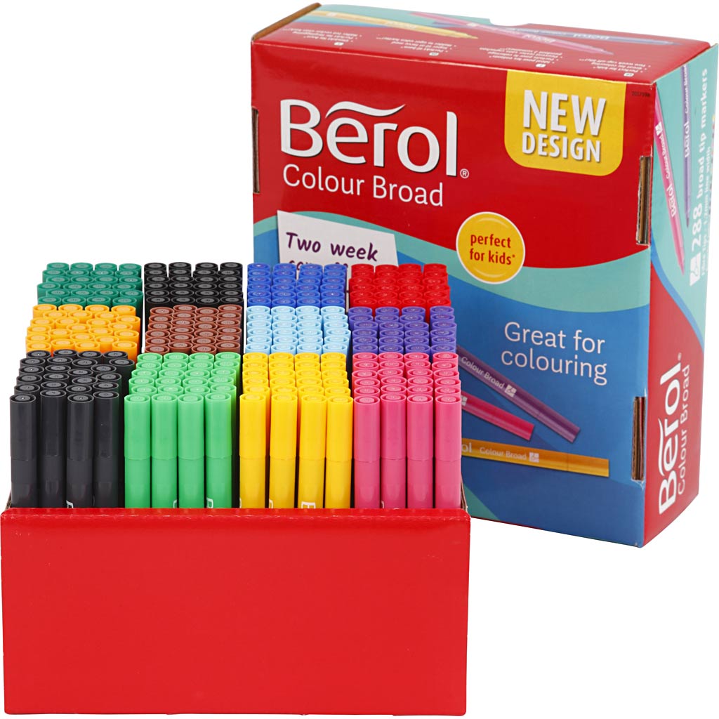 Berol Stift, line thickness 1-1.7 mm, various colors, 288 piece 1 box