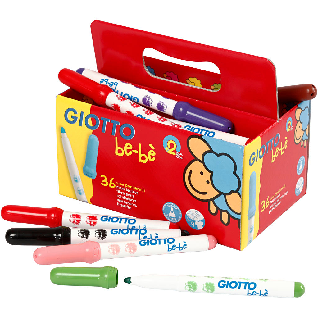 Giotto markers, d 5 mm, line width 1-3 mm, various colors, 36 pieces 1 box