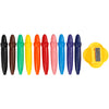 Pastelli a cera Giotto, l: 7 cm, d 11 mm, 10 pezzi 1 scatola