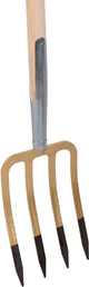 Talen tools â€“ spitvork â€“ 4 tanden â€“ essenhouten steel â€“ 85 centimeter