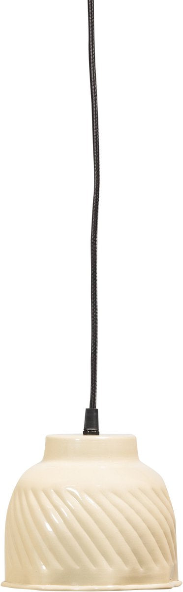 Woood arleso hanglamp - metaal - zand beige - 15x14x14