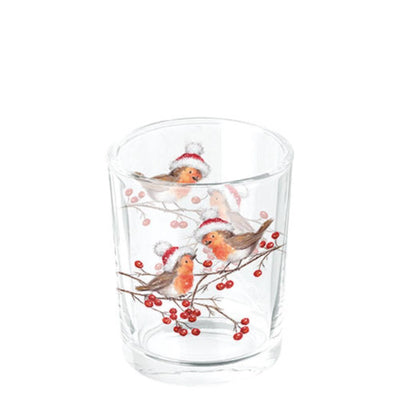 Ambiente theelicht christmas robins