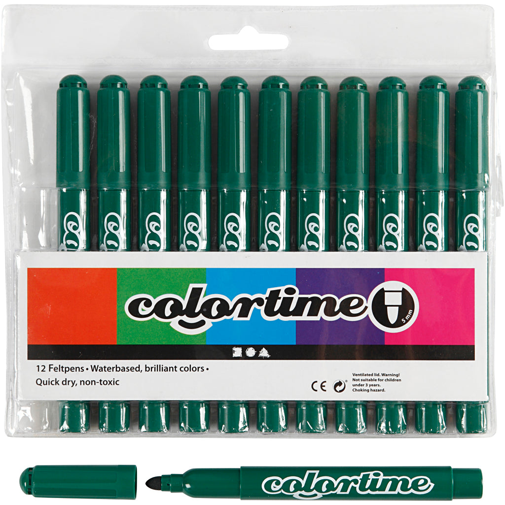 Marcatori jumbo verde scuro, 12 °.