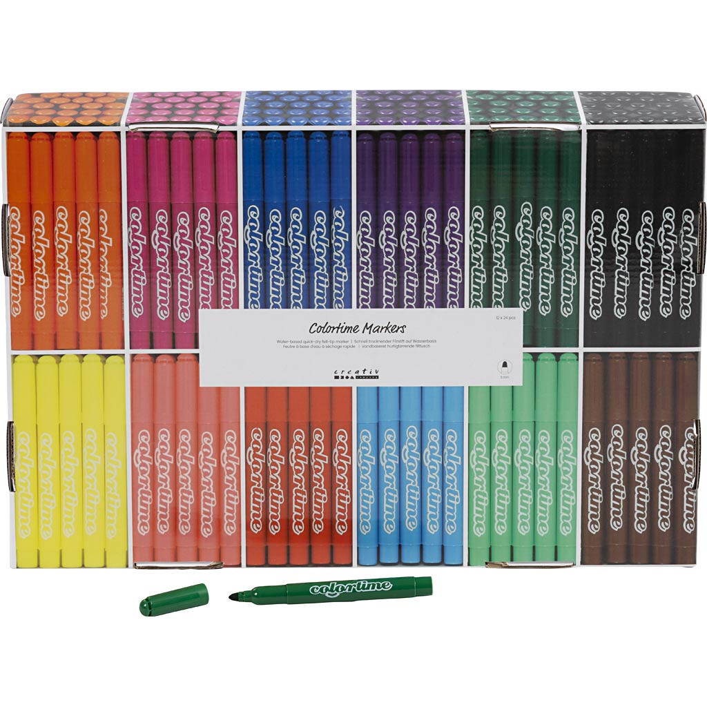 Colortime grootverpakking met 12x24 gekleurde jumbo stiften