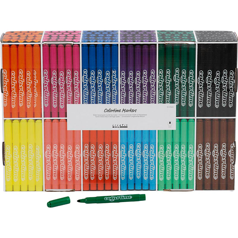 Colortime grootverpakking met 12x24 gekleurde jumbo stiften