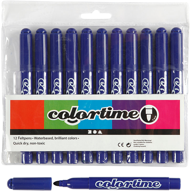 Creativ company donkerblauw jumbo stiften, 12st.