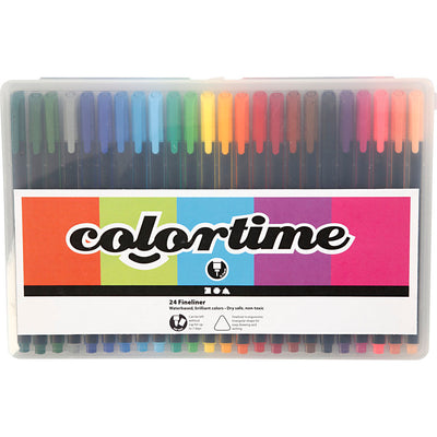 Https: www.cchobby.nl colortime-fineliners-lijndikte-0-6-0-7-mm-diverse-kleuren-24-stuk-1-doos