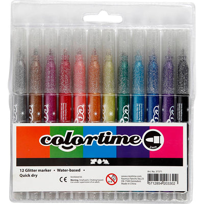 Glitter pins, 12st.