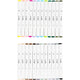 Pennarello Creative Company, larghezza tratto 1+8 mm, colori pastello, colori standard, 24 pezzi 1 scatola