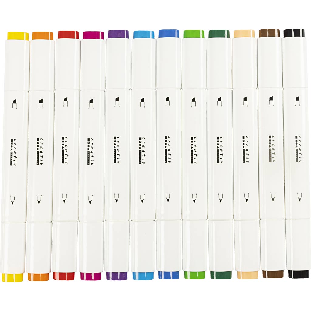 Creative Company Drawing Pen Standard Colors, 12st.