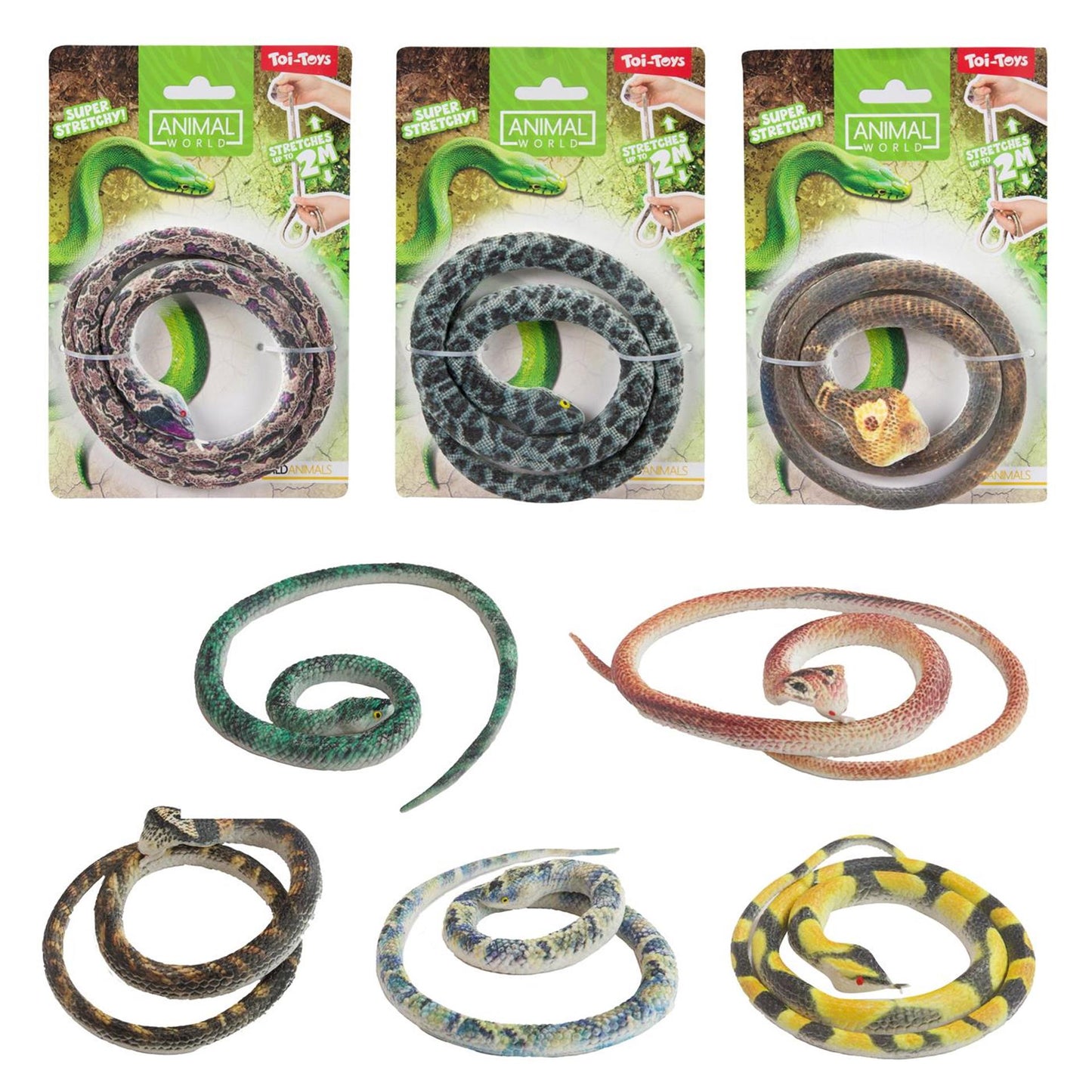 Toi-toys mondo animale serpente realistico 60 cm