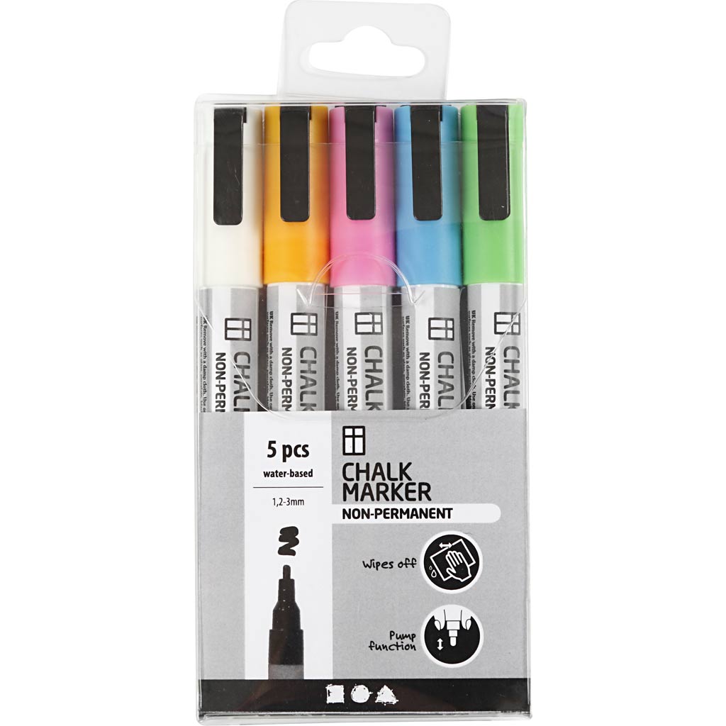 Creativ Company Krijt Markers Color, 5st.