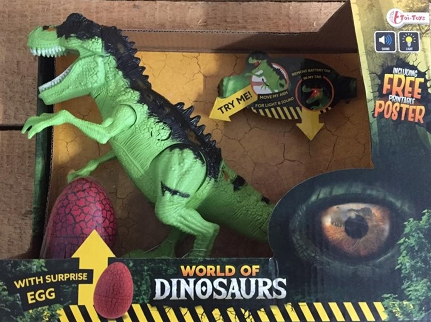 Mundo de los dinosaurios Mundo de los dinosaurios con sonido y huevo verde