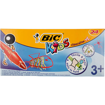 Color de color de Visa Bic Visa, diques de línea 3 mm, varios colores, 24 piezas 1 caja