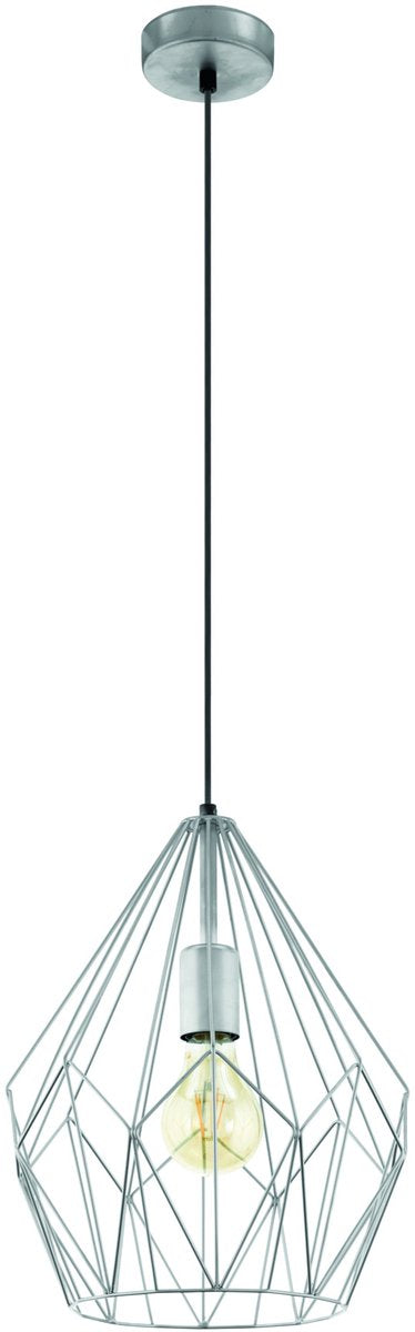 Eglo carlton hanglamp - e27 - ø 31 cm - zilver