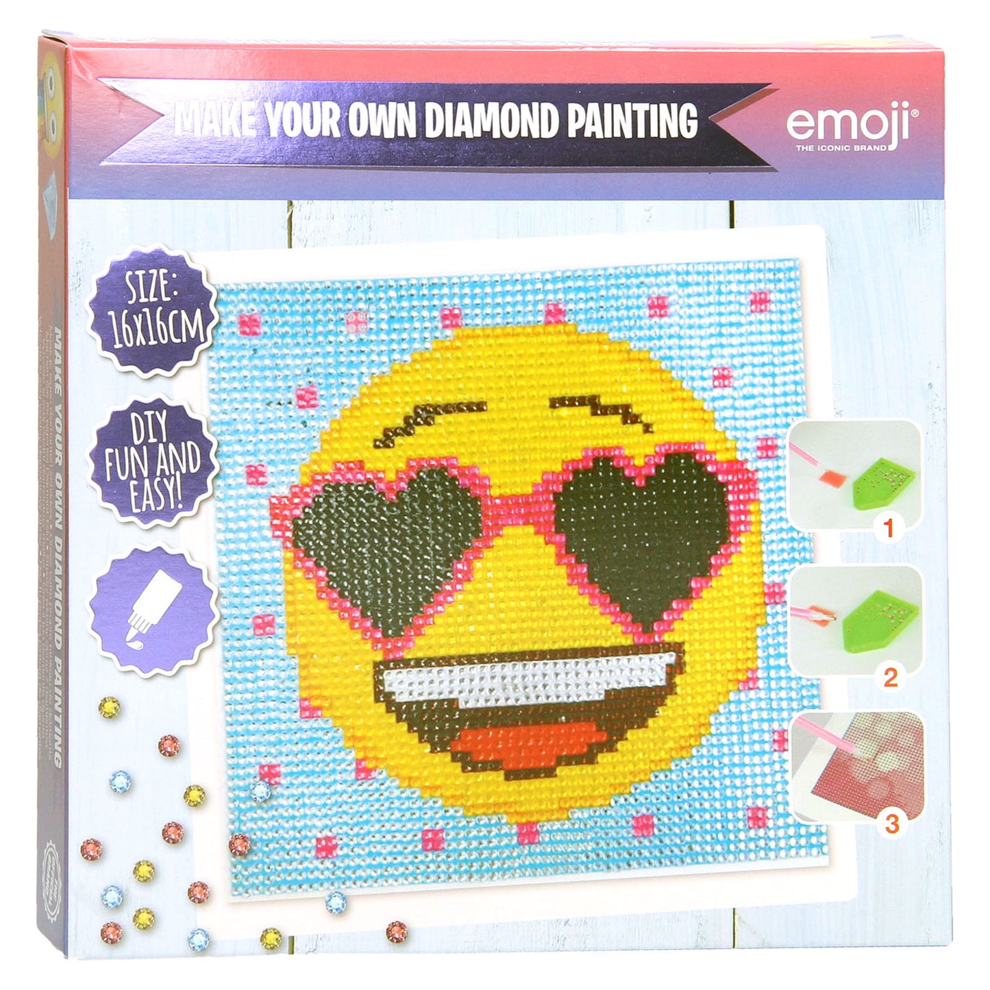 Gafas de pintura de diamantes Sambro emoji