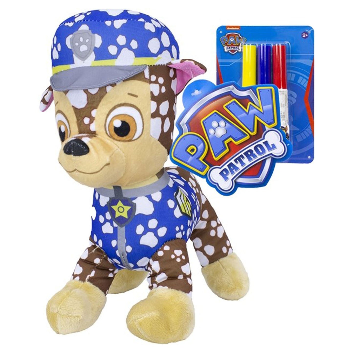 Paw Patrol Colore coccolone giocattolo con pennarelli - Chase