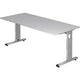 Scrivania Bach Hammerer Fox 19 5 180x80 cm in truciolare melaminico grigio