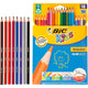 Matite colorate con evoluzione bic, esagonale, l: 17,5 cm, riempimento di 3 mm, vari colori, box da 18 pezzi 1