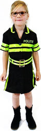 Rubies Disfraz de Rubie's policía para niñas negro verde neón talla 140