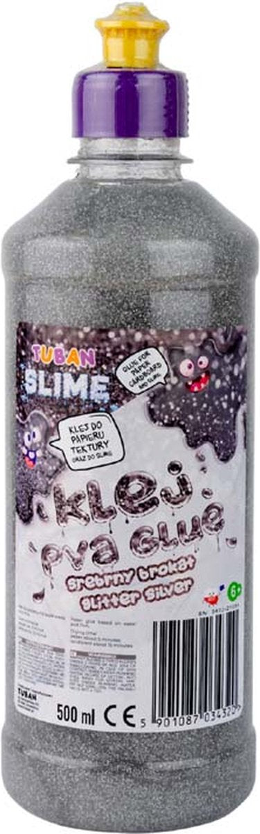 Tuban - pva lijm voor slijm glitter - zilver 500 ml