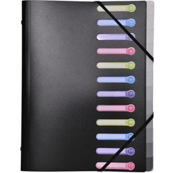 Carpeta clasificadora exacompta 55981e polipropileno 25x32cm a4 negra
