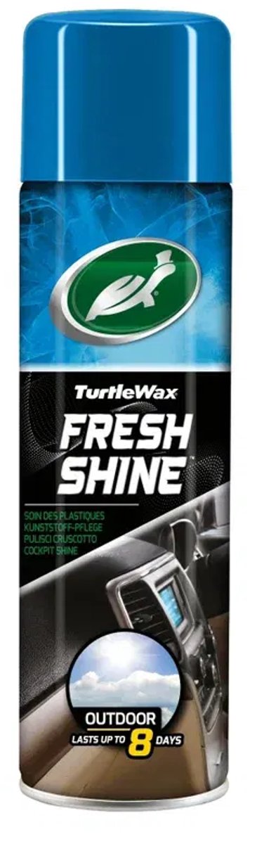 Turtle Wax GL Fresh Shine Outdoor - pulisce e ridona lucentezza - per parti in plastica degli interni - dona un profumo fresco - fino a 8 giorni - antistatica - 500ml