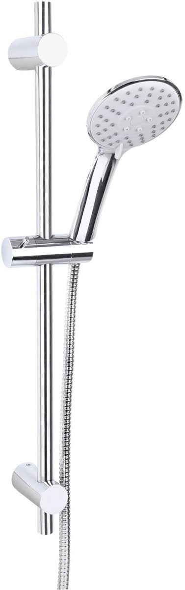 Set Asta Scorrevole Differnz Deluxe 54 cm con doccetta e flessibile doccia cromato
