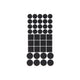 Mack 1069036 - assortimento feltro autoadesivo nero | 12 pezzi