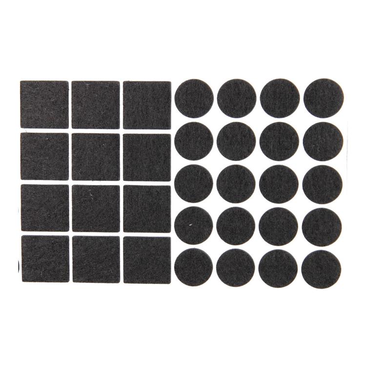 Mack 1069036 - assortimento feltro autoadesivo nero | 12 pezzi