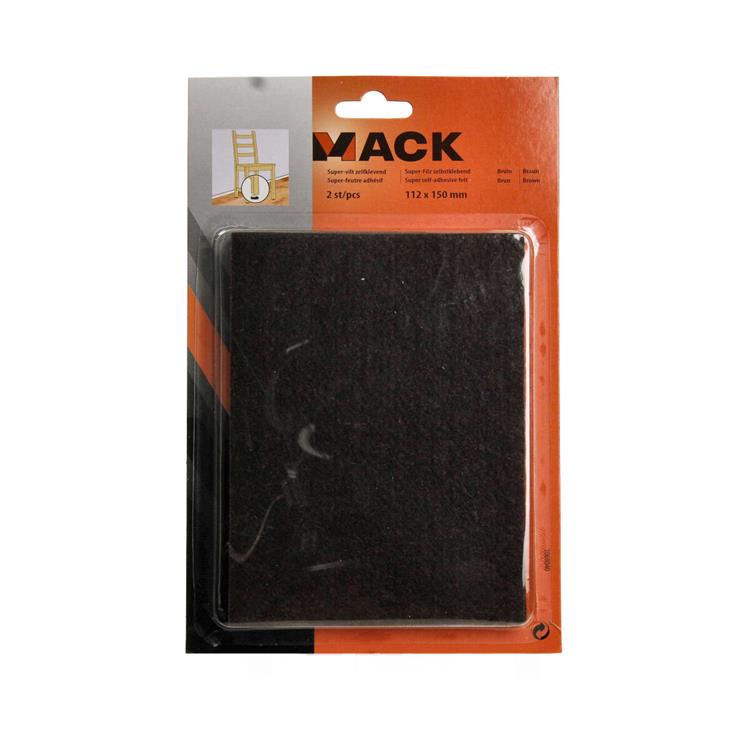 Mack 1069040 - superfeltro autoadesivo marrone 112 x 150 mm 2 pz | 12 pezzi