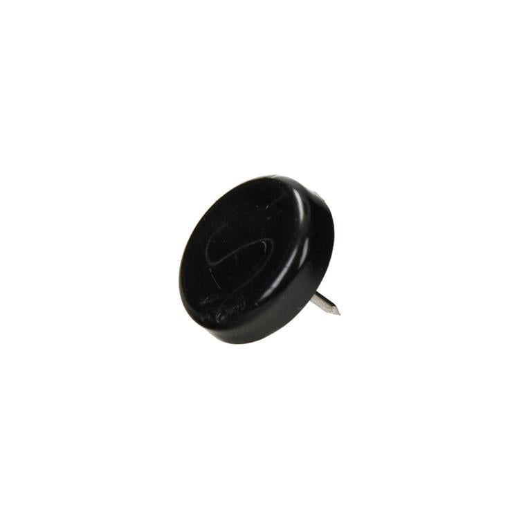 Mack 1066769 - fermasedie chiodo plastica nero ø 25 mm 8 pz | 6 pezzi