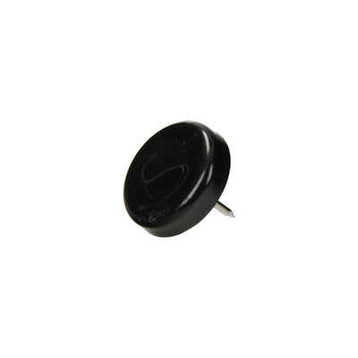Mack 1066769 - fermasedie chiodo plastica nero ø 25 mm 8 pz | 6 pezzi